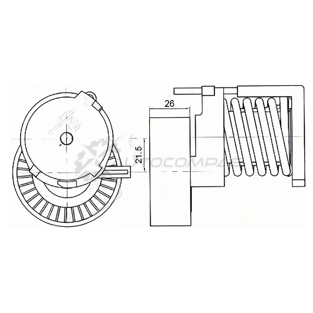 Натяжитель приводного ремня AUDI/SEAT/SKODA FABIA/OCTAVIA/VW POLO 1,4/1,6 SAT ST030145299F B 25ED5X 1422832929 изображение 0