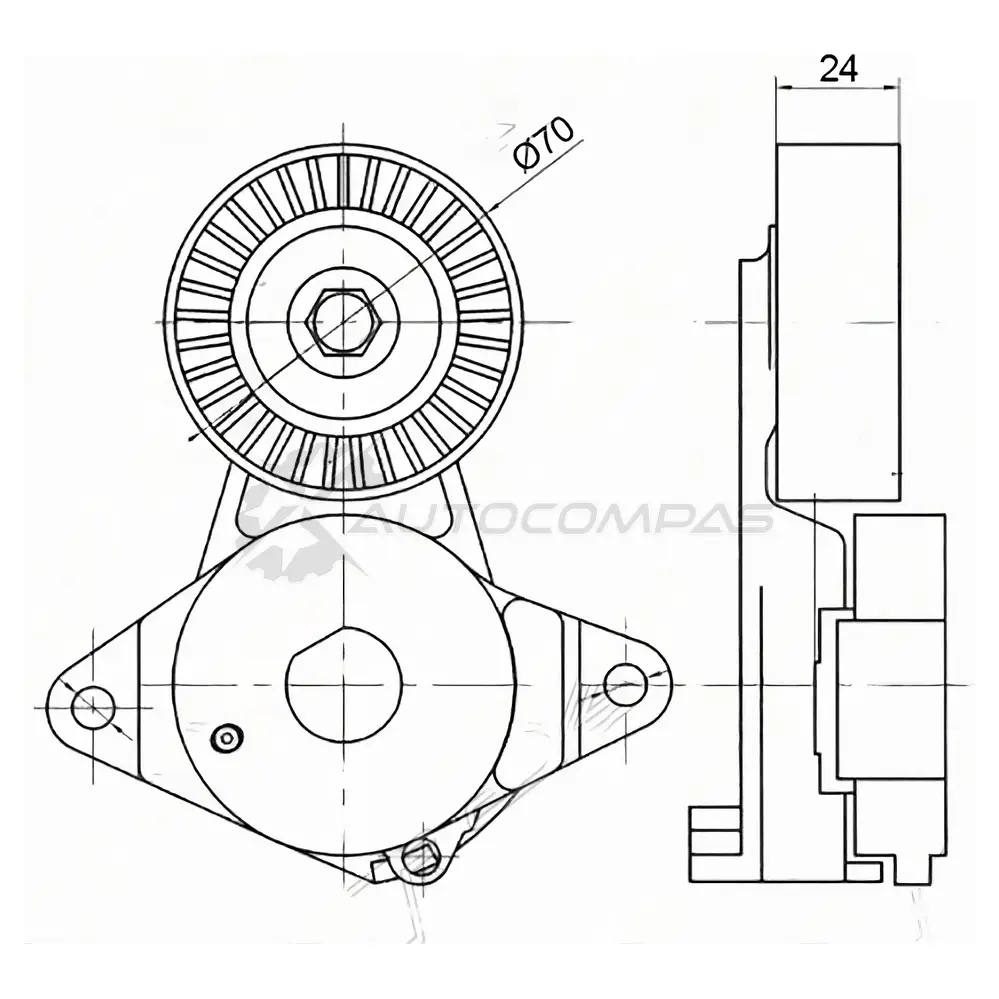 Натяжитель приводного ремня Toyota AURIS/COROLLA 09- 1NR SAT ST1662047010 1422828277 X1ONG 5 изображение 0