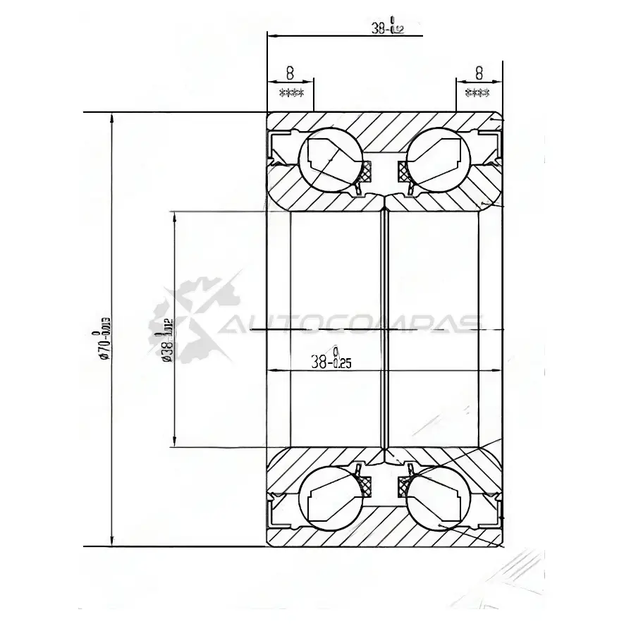 Подшипник передней ступицы Toyota RUSH/LITE/TOWNACE с ABS 06 SAT ST9004363369 1M QC4 1422809485 изображение 0