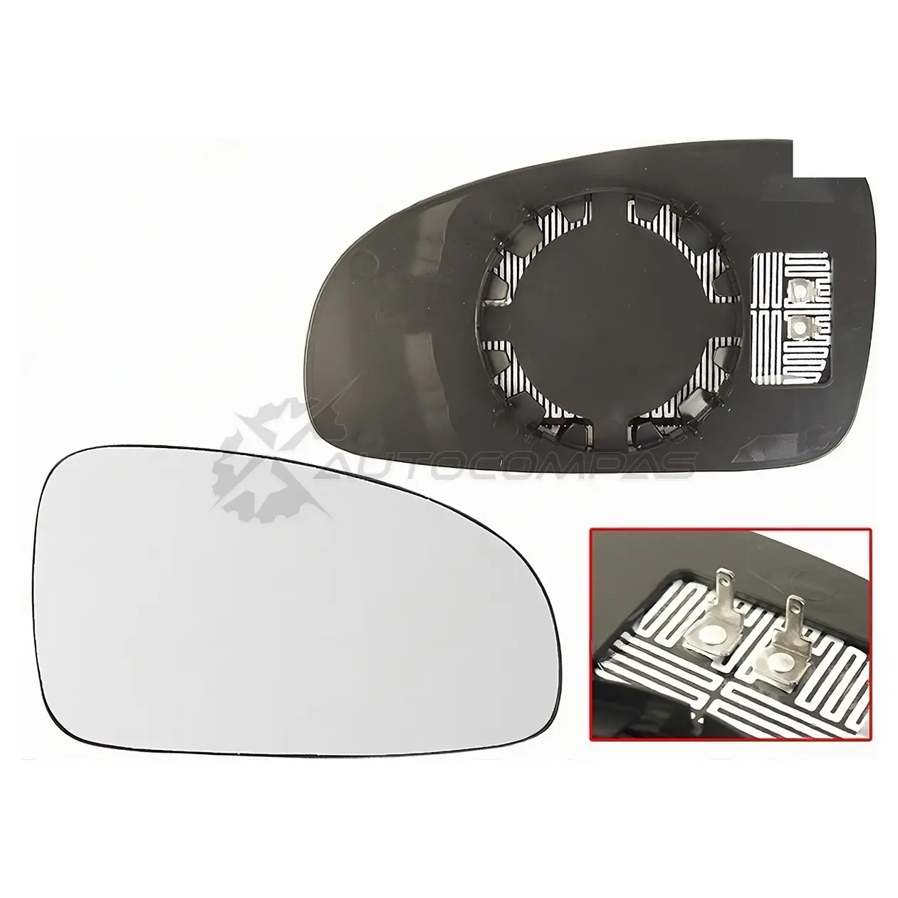 Стекло зеркала CHEVROLET AVEO (T200)/ DAEWOO KALOS 02- справа сферическое с обогревом SAT 34 WBZG6 1440518386 ST1210046