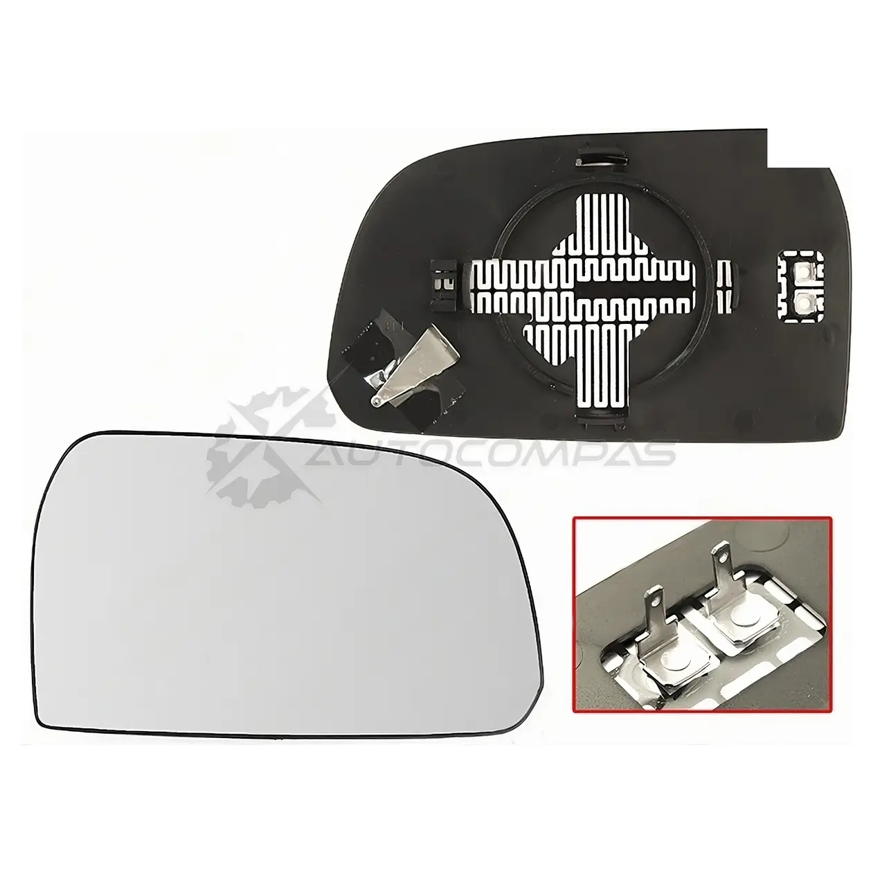 Стекло зеркала HYUNDAI TUCSON 04-09 справа сферическое с обогревом SAT 1440523839 5 TYQN6 ST1210060