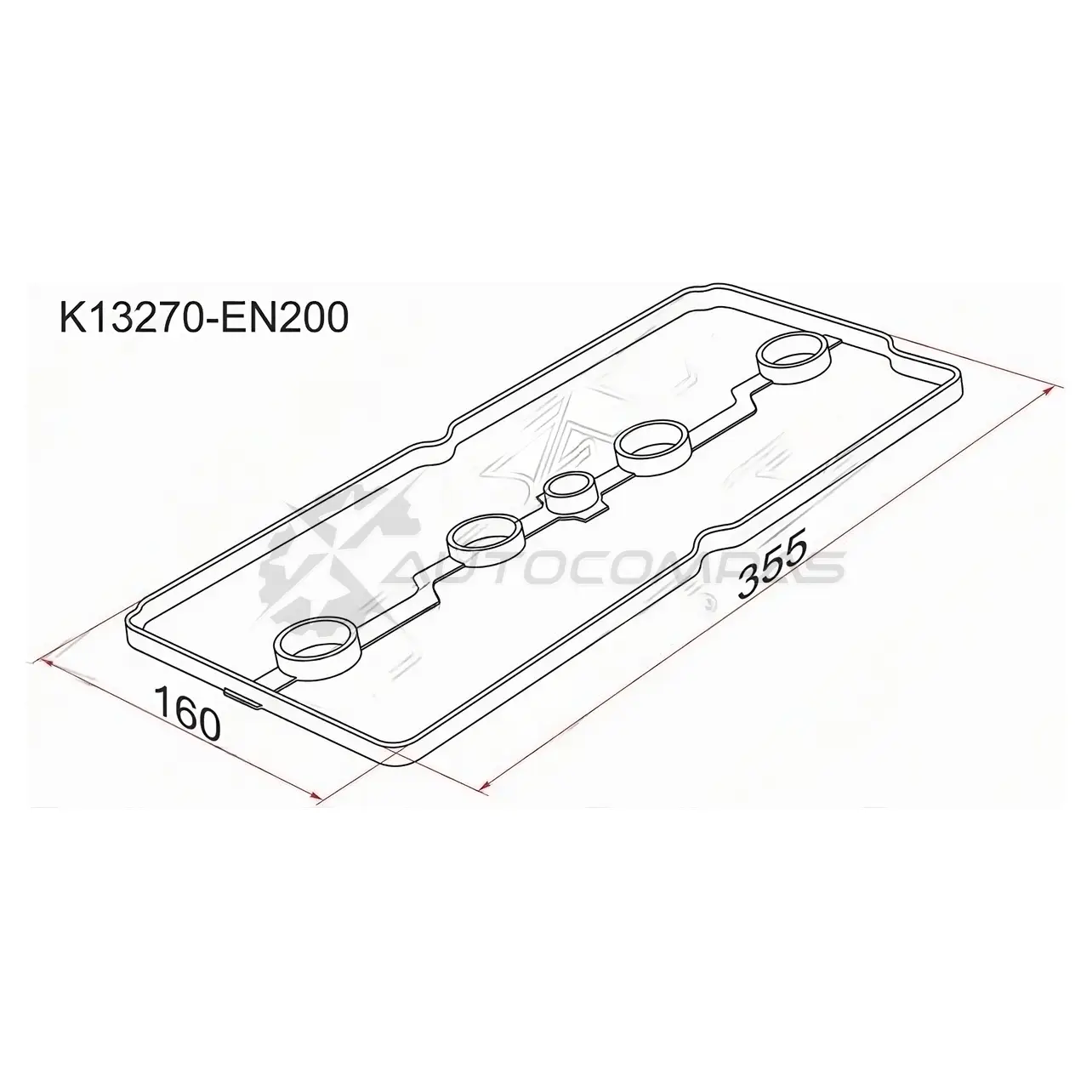 Прокладка клапанной крышки NS MR18DE, MR20DE, C11/Y12/G11/T31/J10E/C25/F15, 05 SAT K13270EN200 1422816085 KX6R 67 изображение 0