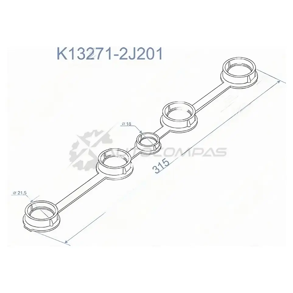 Прокладка свечных колодцев комплект на 4 колодца NISSAN SR16/SR18/SR20 96-02 SAT 1422816096 WLN TJCD K132712J201