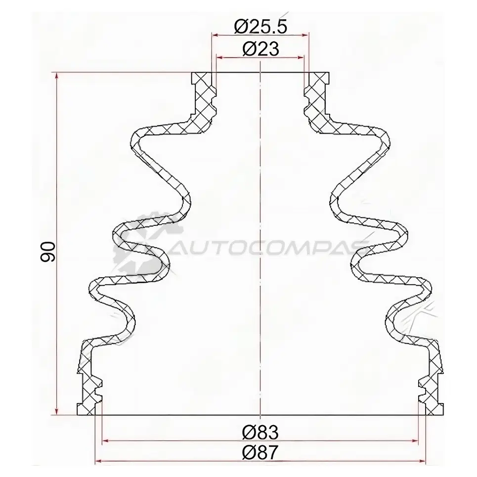 Пыльник шруса наружный Toyota CAMRY GRACIA 96-01 2.2L, MARK II 97-01 SXV20 (2 хомута. резин SAT 1422829871 C1113 J2 5MHC