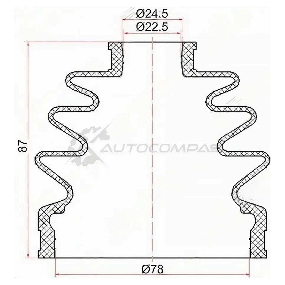 Пыльник шруса наружный Toyota COROLLA SPACIO 97-01/HYUNDAI TUSCON 04-09 (2 хомута. резина) SAT 1422807049 B WRKO4J C1088 изображение 0