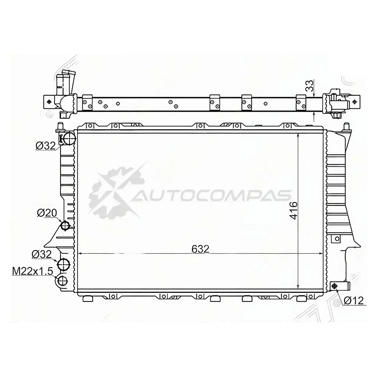 Радиатор AUDI 100/A6/S6 1.8/1.9TD/2.0/2.2/2.3/2.4/2.4D/2.5TD 90-97 SAT B0NATS A 1422832890 SGAD0002MT