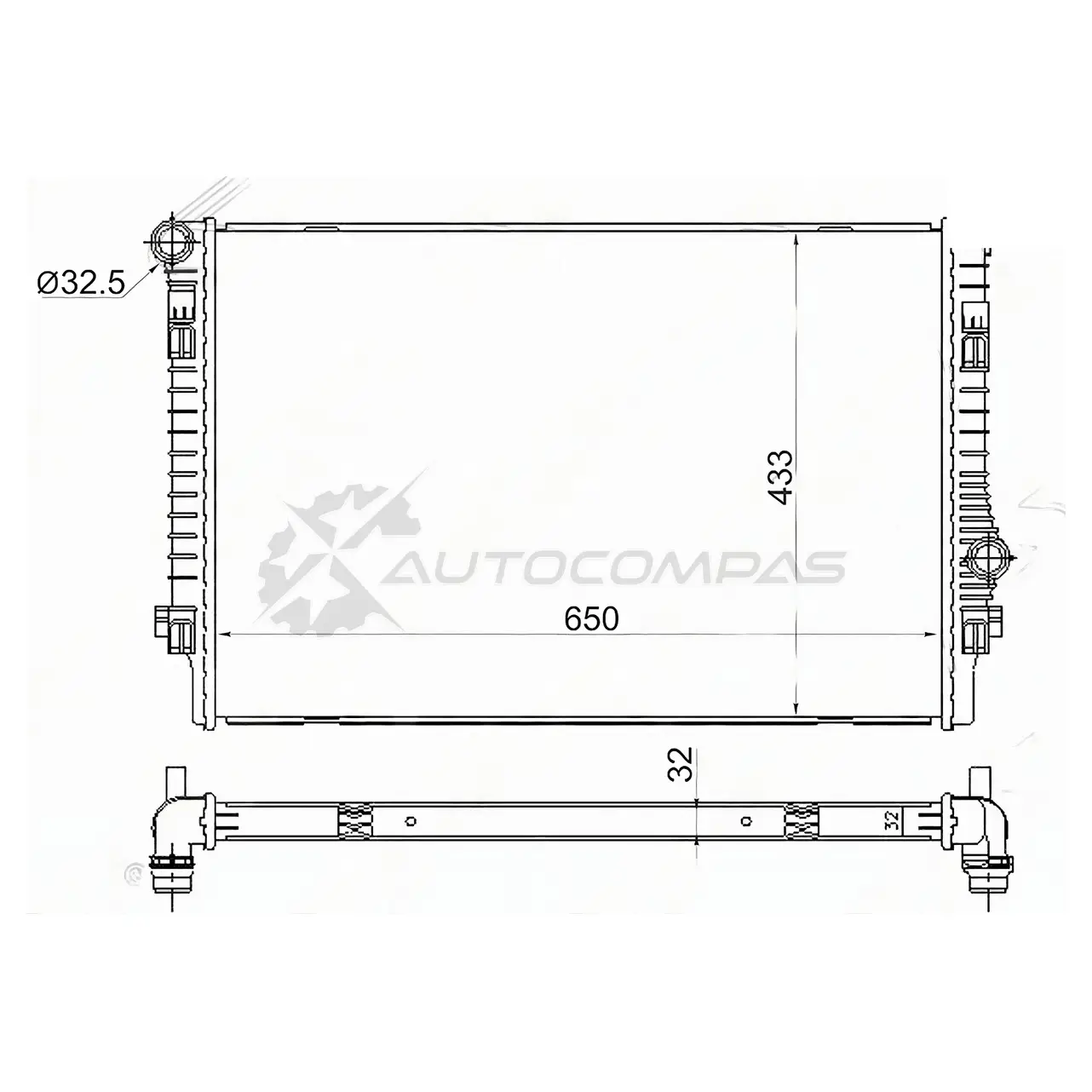 Радиатор AUDI A3/S3 12-/TT 14-/SKODA OCTAVIA 13-/VOLKSWAGEN GOLF 12 SAT SD00074 16 9CO 1440546730 изображение 0