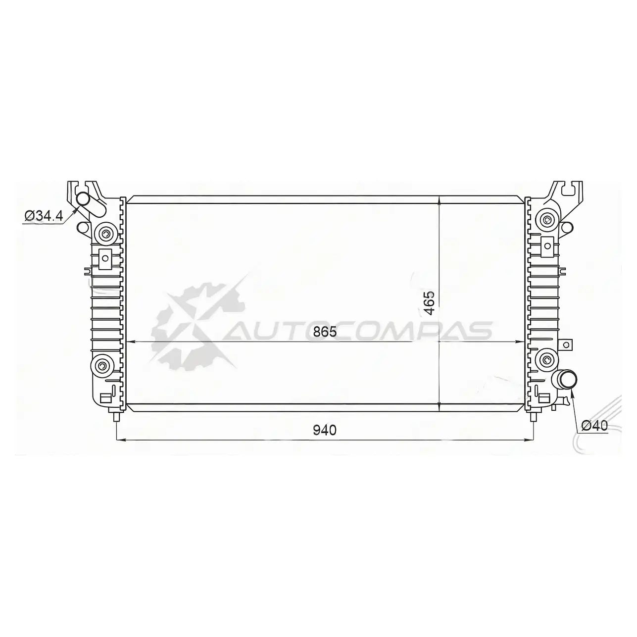 Радиатор CADILLAC ESCALADE 15-/CHEVROLET TAHOE 15-/GMC YUKON 15 SAT CA0004 O4Y ILBR 1440513606 изображение 0