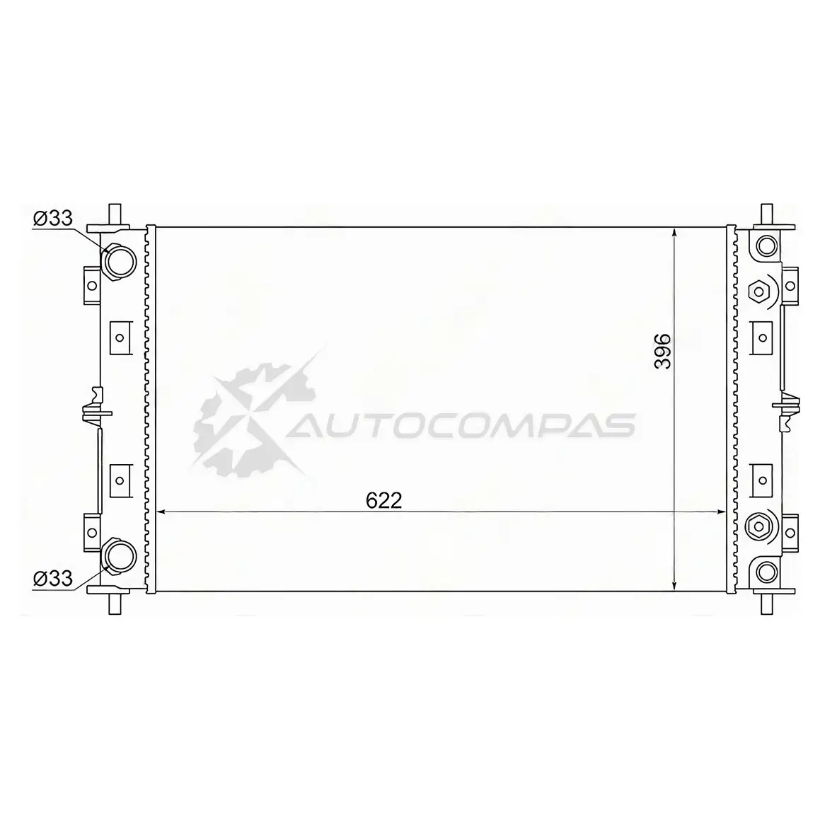 Радиатор CHRYSLER SEBRING/STRATUS/CIRRUS/PLYMOUTH BREEZE 2.0/2.5 4D SED 1995-2001 SAT T P8UU CR000595 1422799638