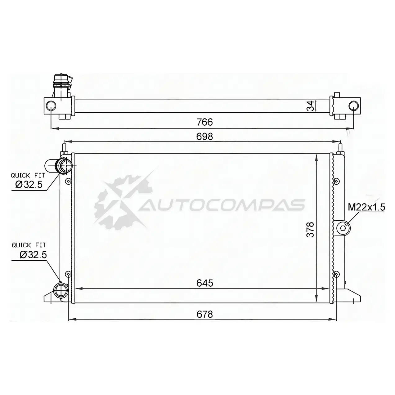 Радиатор FORD FORD GALAXY II 00-/VW SHARAN 00-03 SAT SGFD0015 1440516449 YF 3JRGV