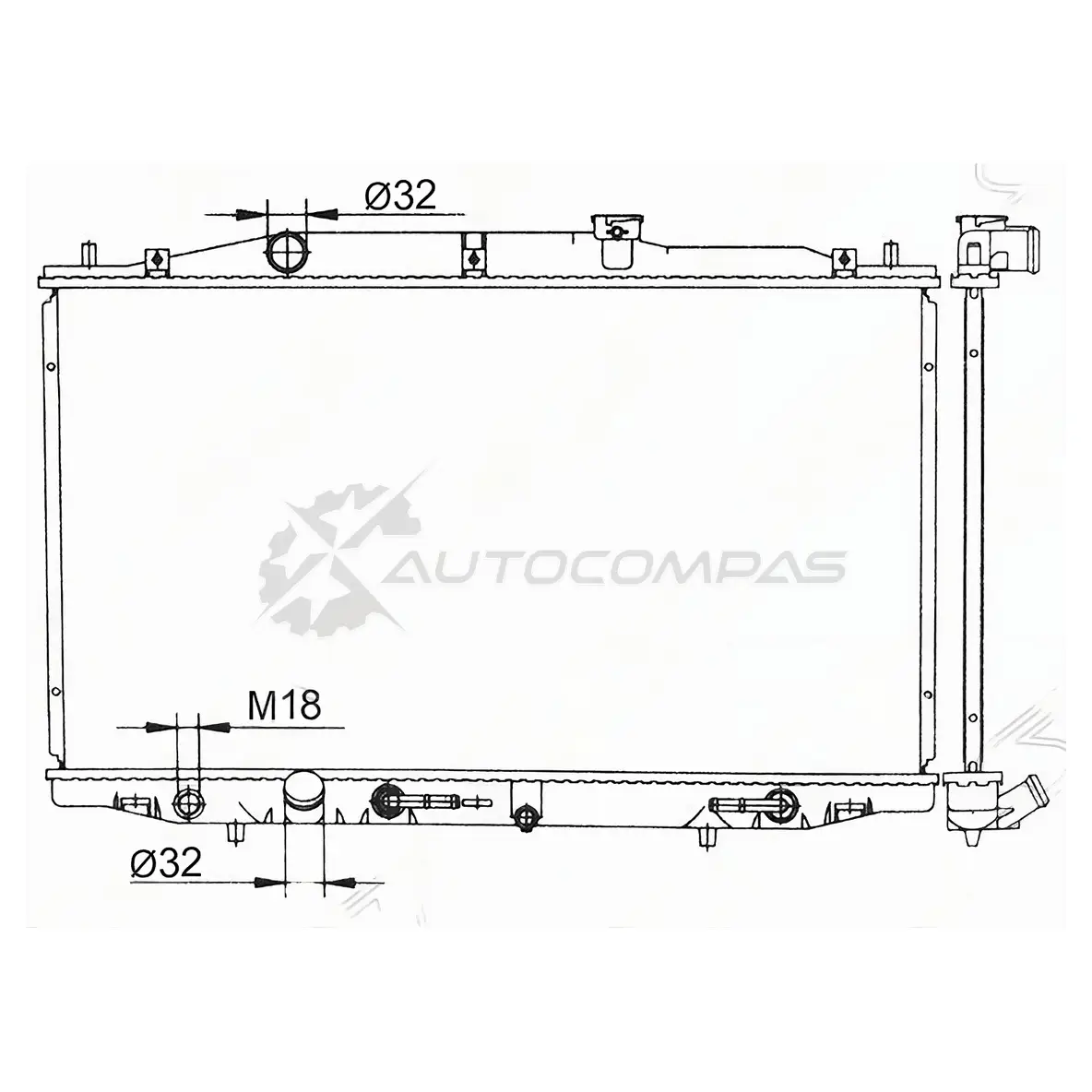 Радиатор HONDA INSPIRE 03-07/ACCORD 03-07 (USA) SAT HD0005UC1 MQW PDR 1440519632 изображение 0