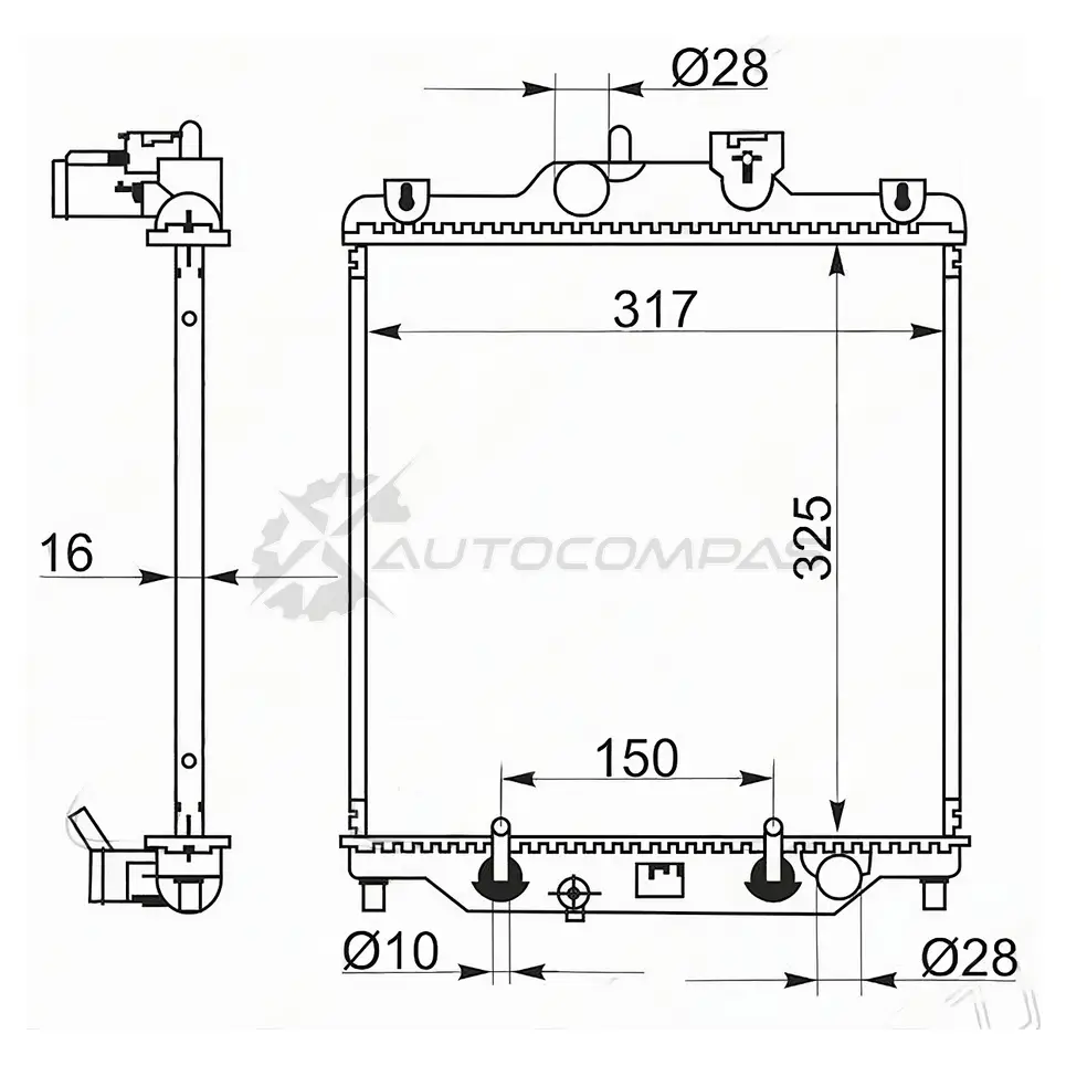 Радиатор HONDA LOGO GA3 96-02 SAT HD0015 JGM VGN0 1422804264