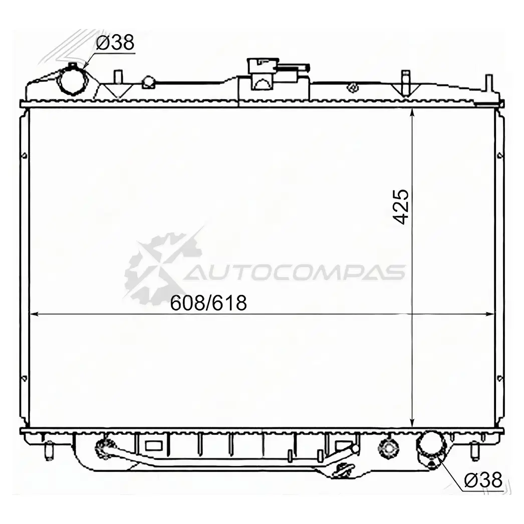 Радиатор Isuzu BIGHORN/TROOPER/RODEO/OPEL MONTEREY 3.2 V6 6VD1 98-02 GASOLINE SAT IS0005V6 1422802277 0Y Y8ZX