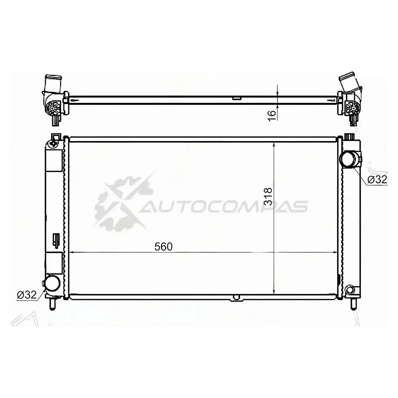 Радиатор LADA GRANTA 12-/DUTSUN ON-DO/MI-DO 14 SAT LD0001 1422808731 M SFZ1R изображение 0