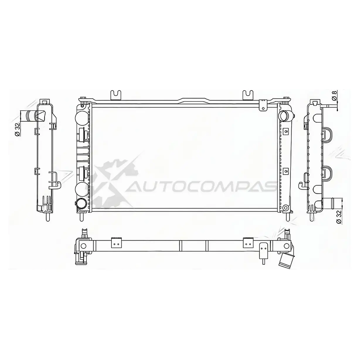 Радиатор LADA GRANTA 15-/KALINA II 13- (трубчатый) SAT SGLD00011R 2SKC BM 1440525634 изображение 0