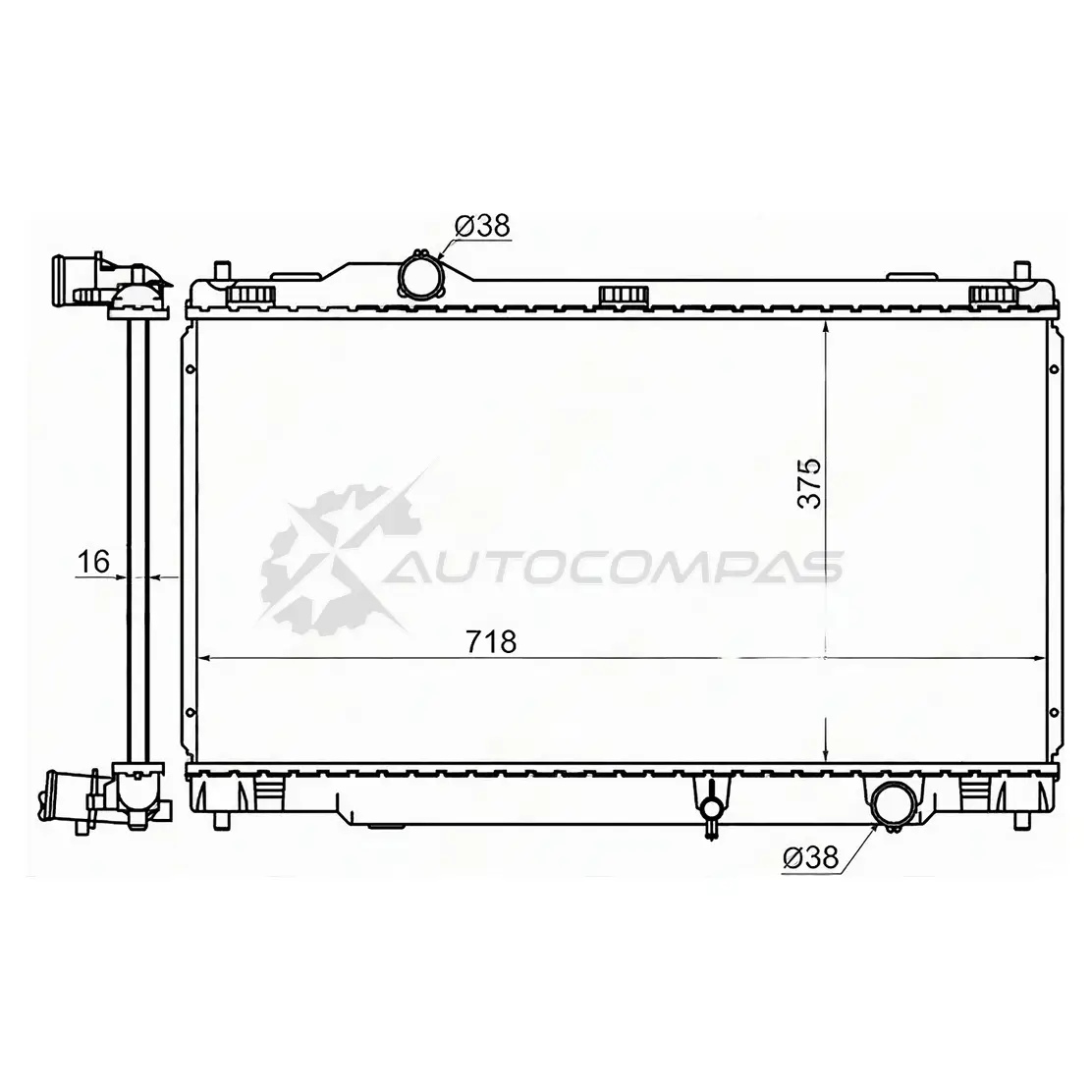 Радиатор LEXUS IS250 05 SAT T8 0YY 1422824018 TY000520 изображение 0