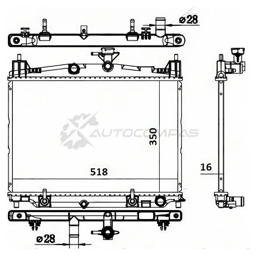 Радиатор MAZDA 2/DEMIO DE 07 SAT IAF O71R 1422875995 MZ00121