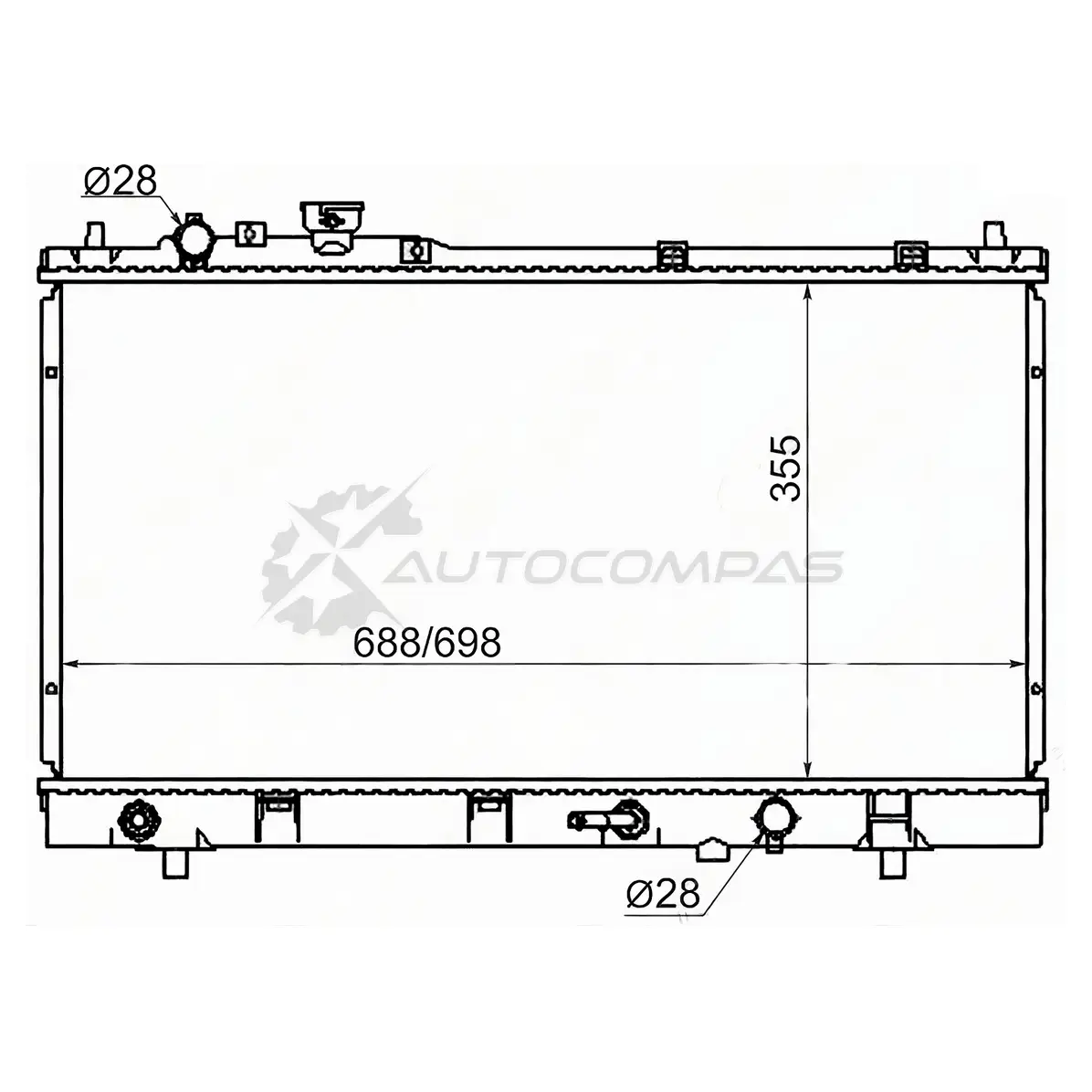 Радиатор MAZDA PREMACY/FORD IXION 99-05 SAT MZ00012 QY9 R4Z 1422809929 изображение 0