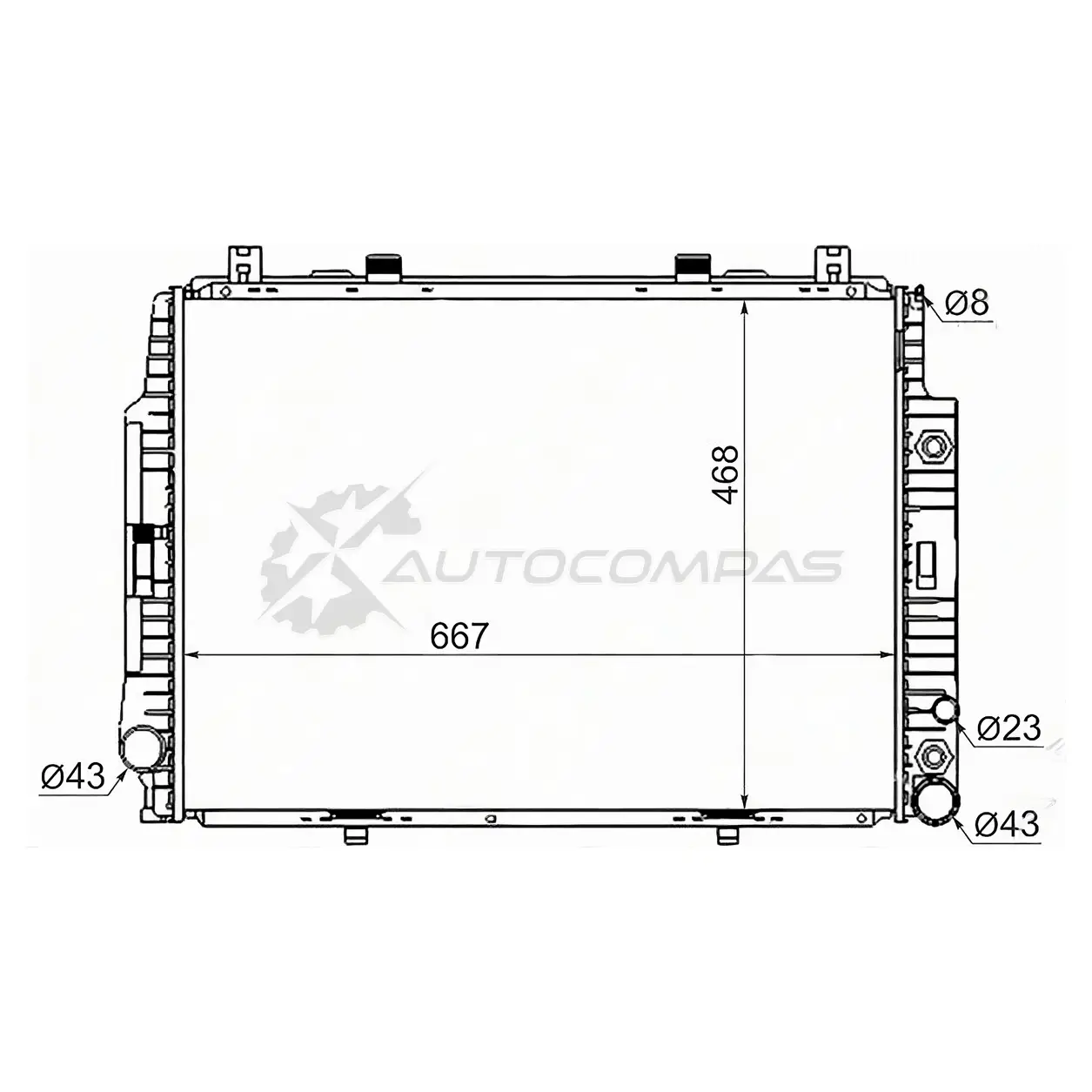 Радиатор MERCEDES S-CLASS W140 4.0/4.2/5.0/6.0 91-98 SAT MB0006 YFZ1 JR9 1422811077