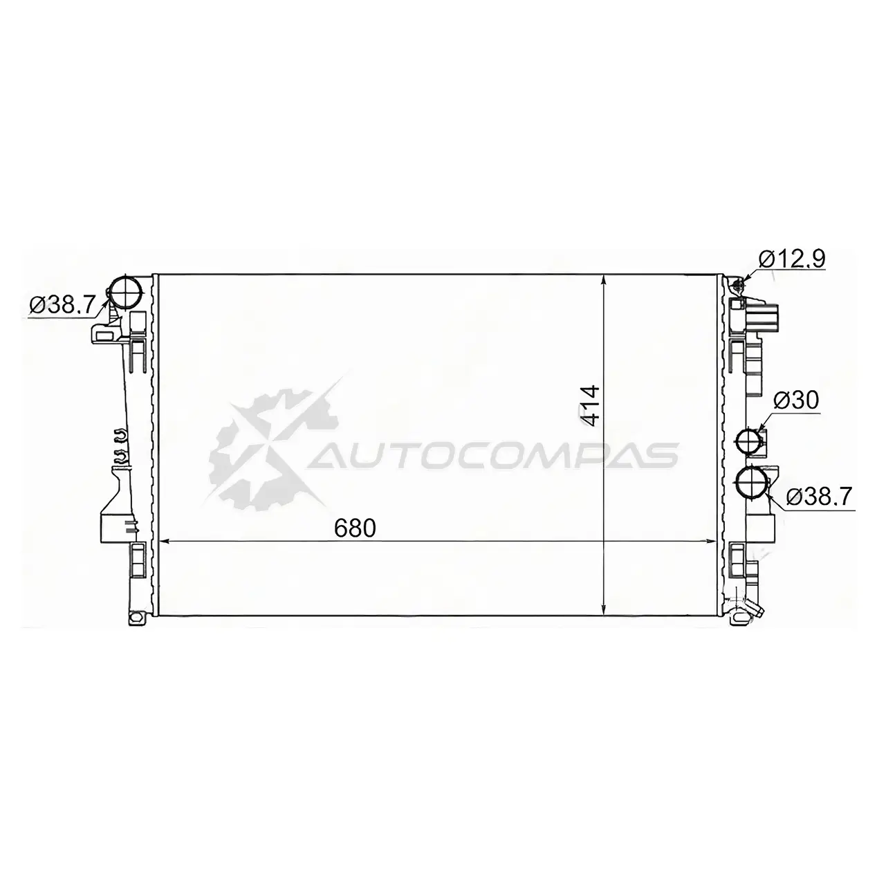 Радиатор MERCEDES VITO-VIANO W639 2.0D/2.2D/3.2/3.5 03 SAT 50N1 SY MB0016MT 1422811081 изображение 0