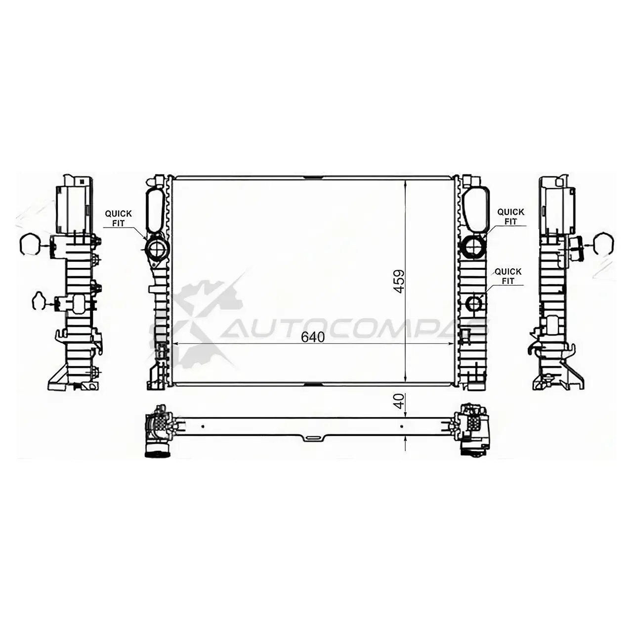 Радиатор MERCEDES W211/W219 DIESEL 02 SAT J 2SRQU MB0011DMT 1422811954