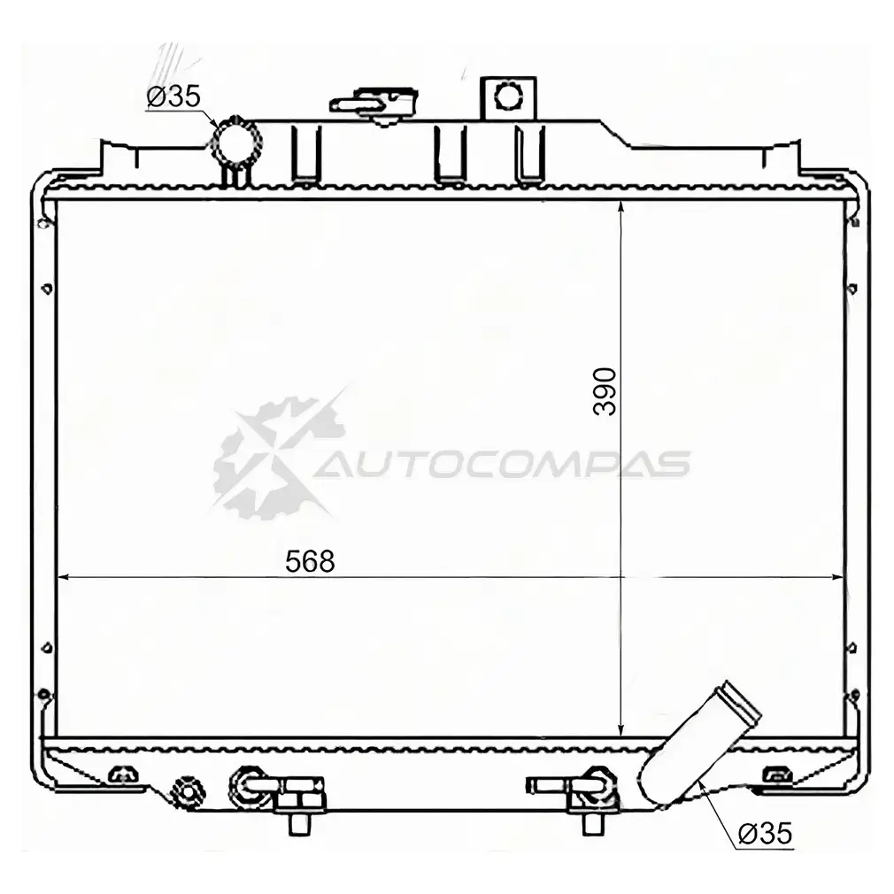 Радиатор MITSUBISHI DELICA L300 89-99 4D56 Diesel SAT A8 2DEH 1422806383 MC0005L300D2R