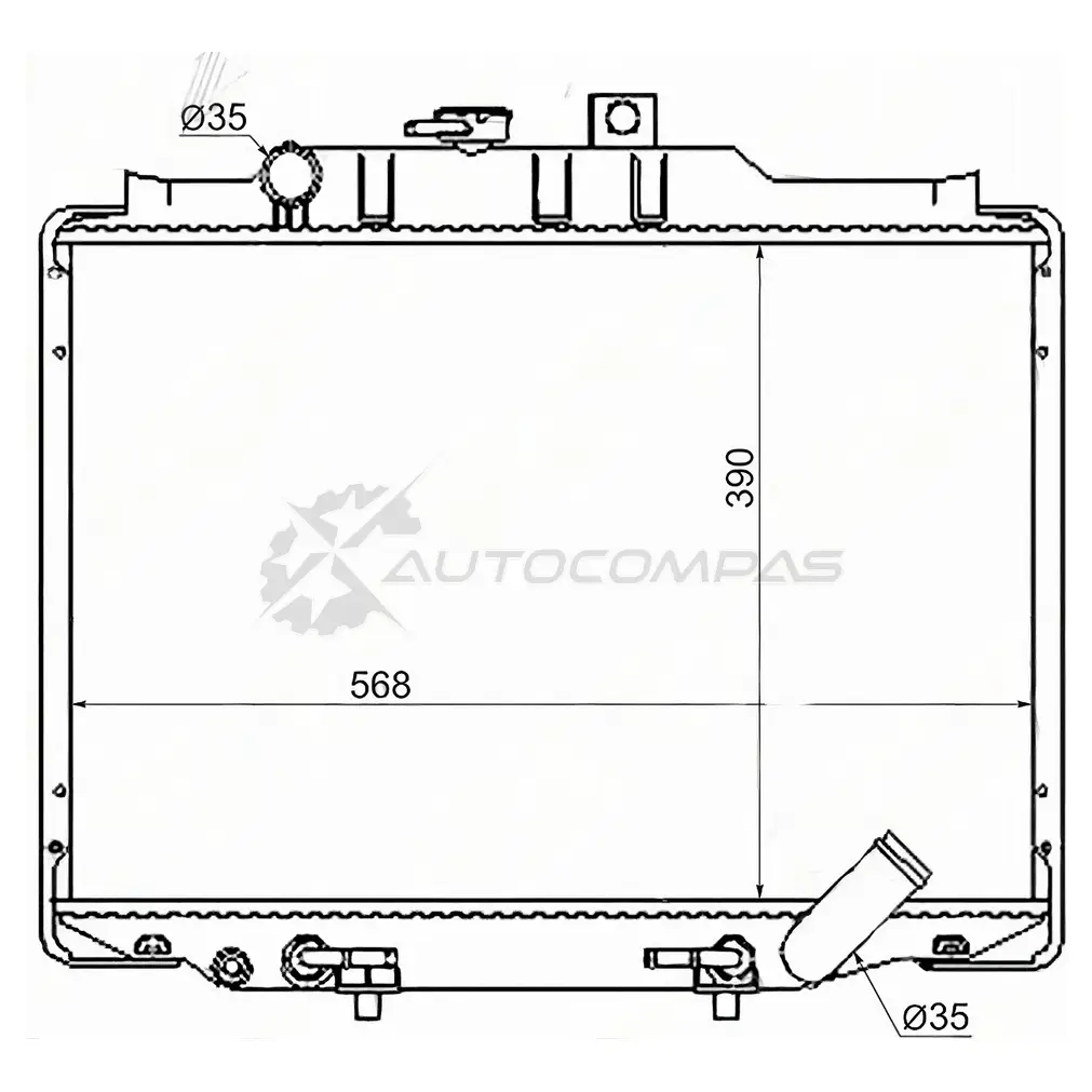 Радиатор MITSUBISHI DELICA L300 89-99 4D56 Diesel SAT MC0005L300D3R J0N8 VOU 1422807130 изображение 0