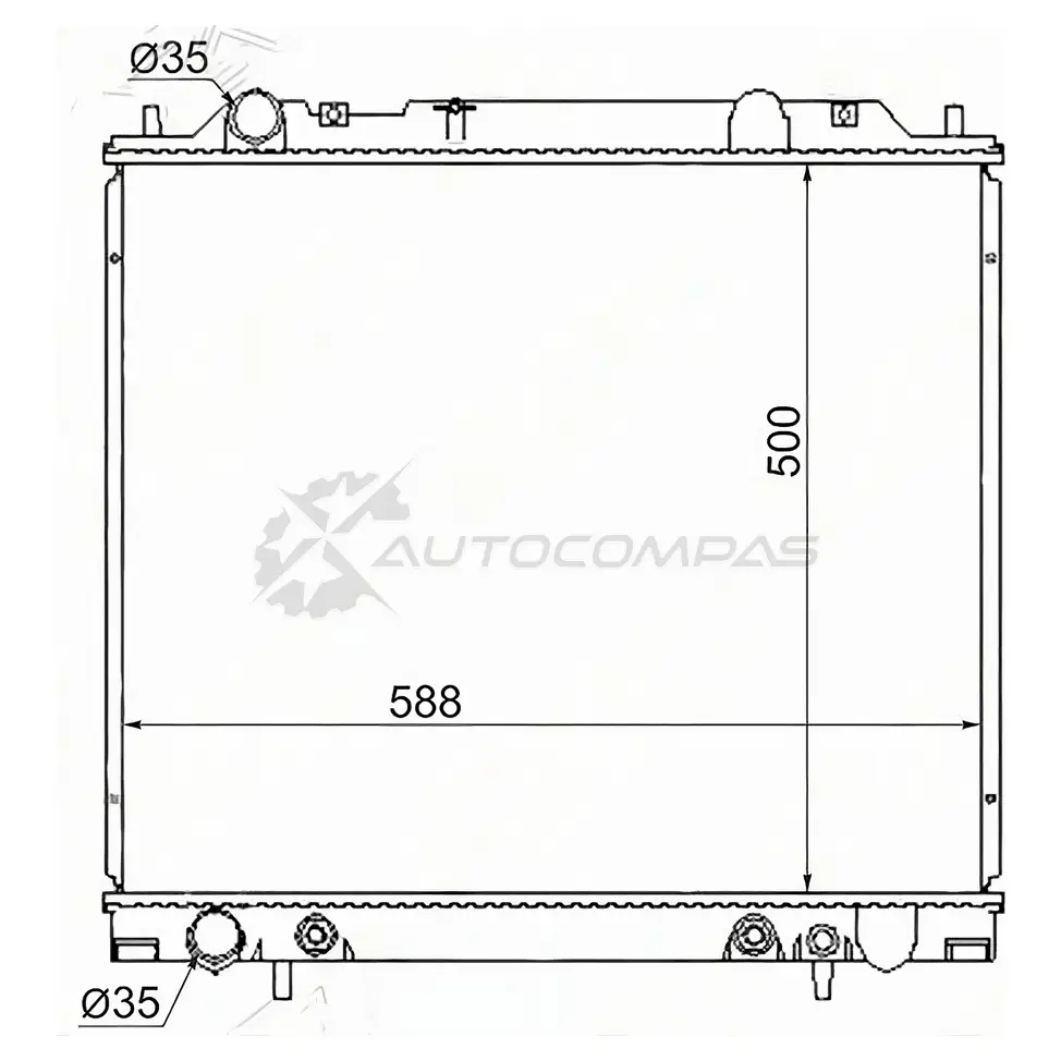 Радиатор MITSUBISHI DELICA L400/SPACE GEAR 94-06 3,0 4G64/4D56 SAT MC00052R 1422812763 8 9NRQOJ