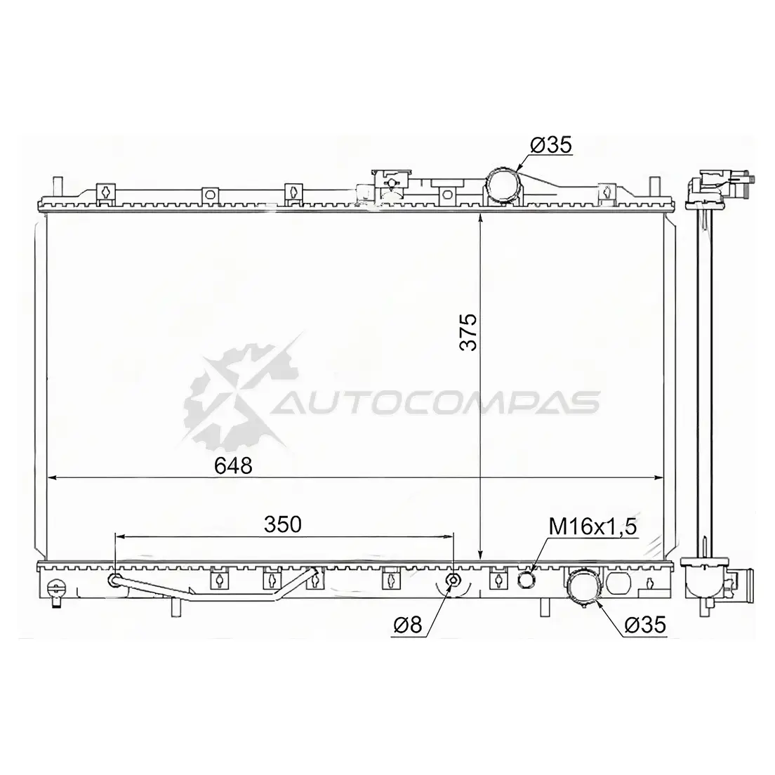 Радиатор MITSUBISHI GALANT/ETERNA/EMERAUDE V6 93-97 SAT 2R 9VZ MC0002E5 1422812765 изображение 0