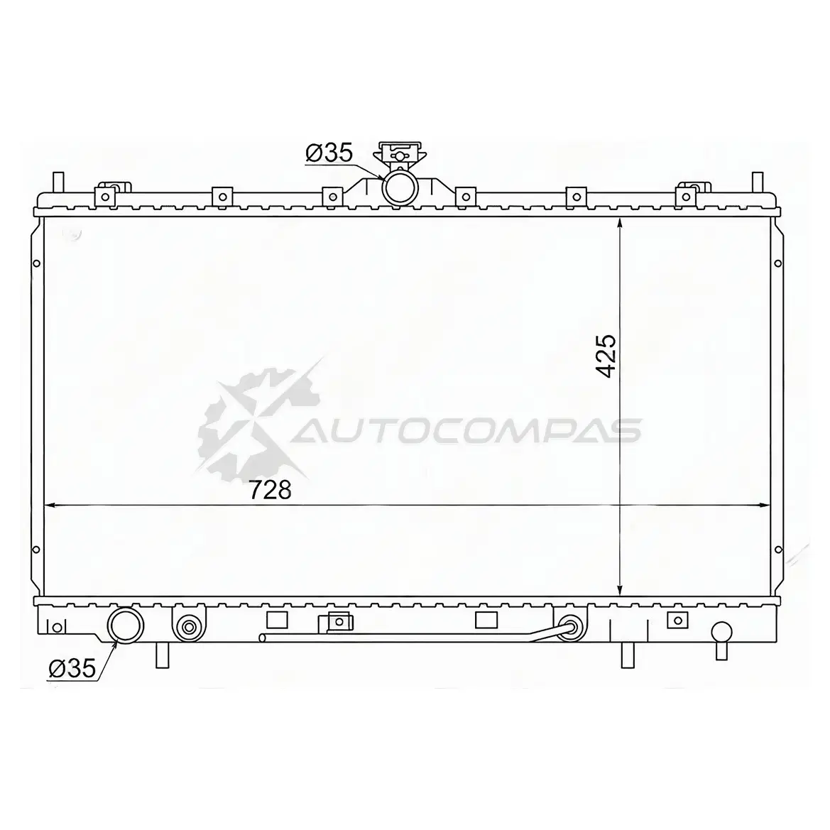 Радиатор MITSUBISHI GRANDIS 4G69 03 SAT MC000803 Q64C G 1422813315 изображение 0