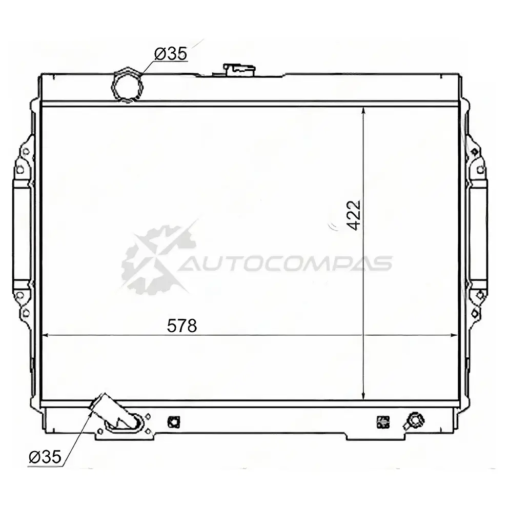 Радиатор MITSUBISHI PAJERO 6G72 V6 3.0 91-99 AT SAT 1422806358 MC0006V6ATM H5 Z5Z