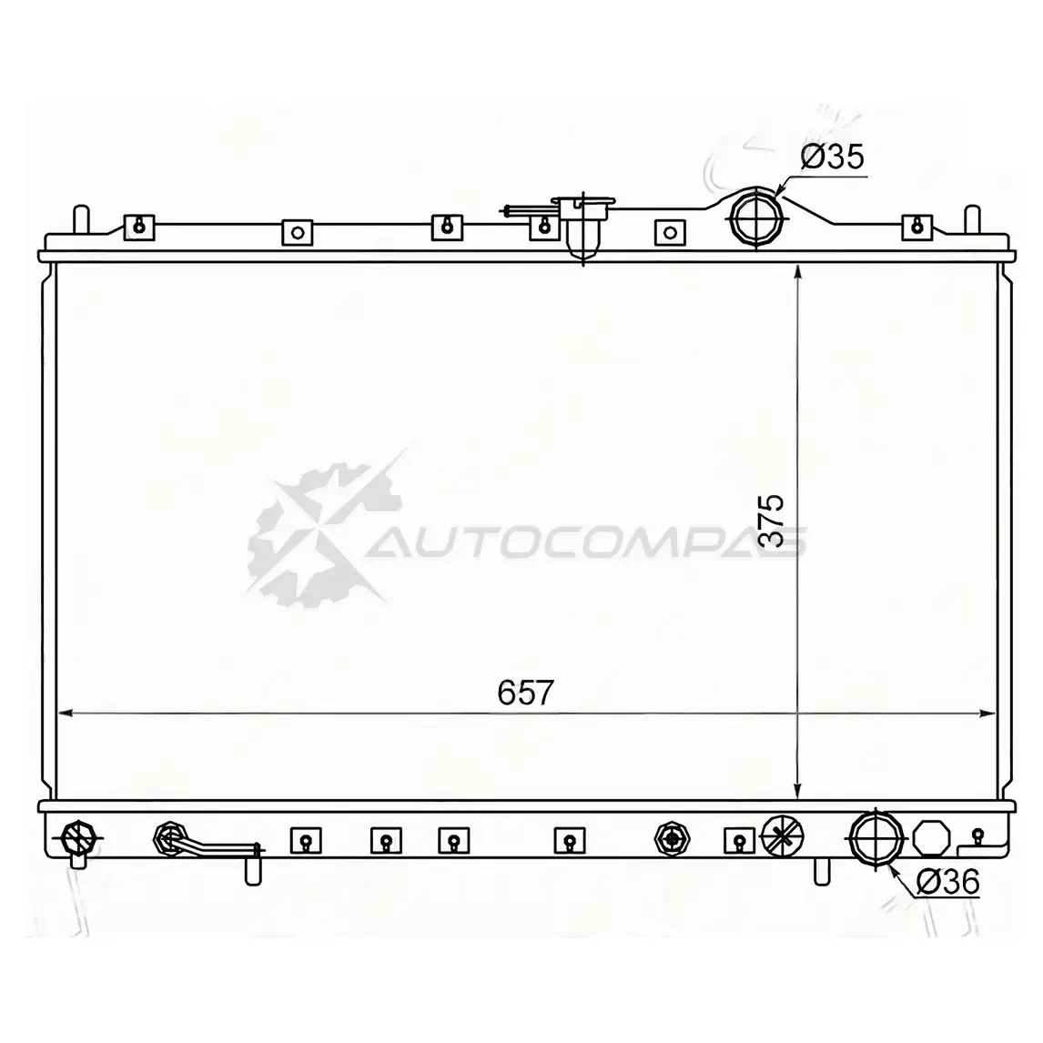 Радиатор MITSUBISHI RVR/SPACE WAGON 4G63/4G93 91-97 SAT 1422814347 SGMC00094G63 CE CKPL изображение 0