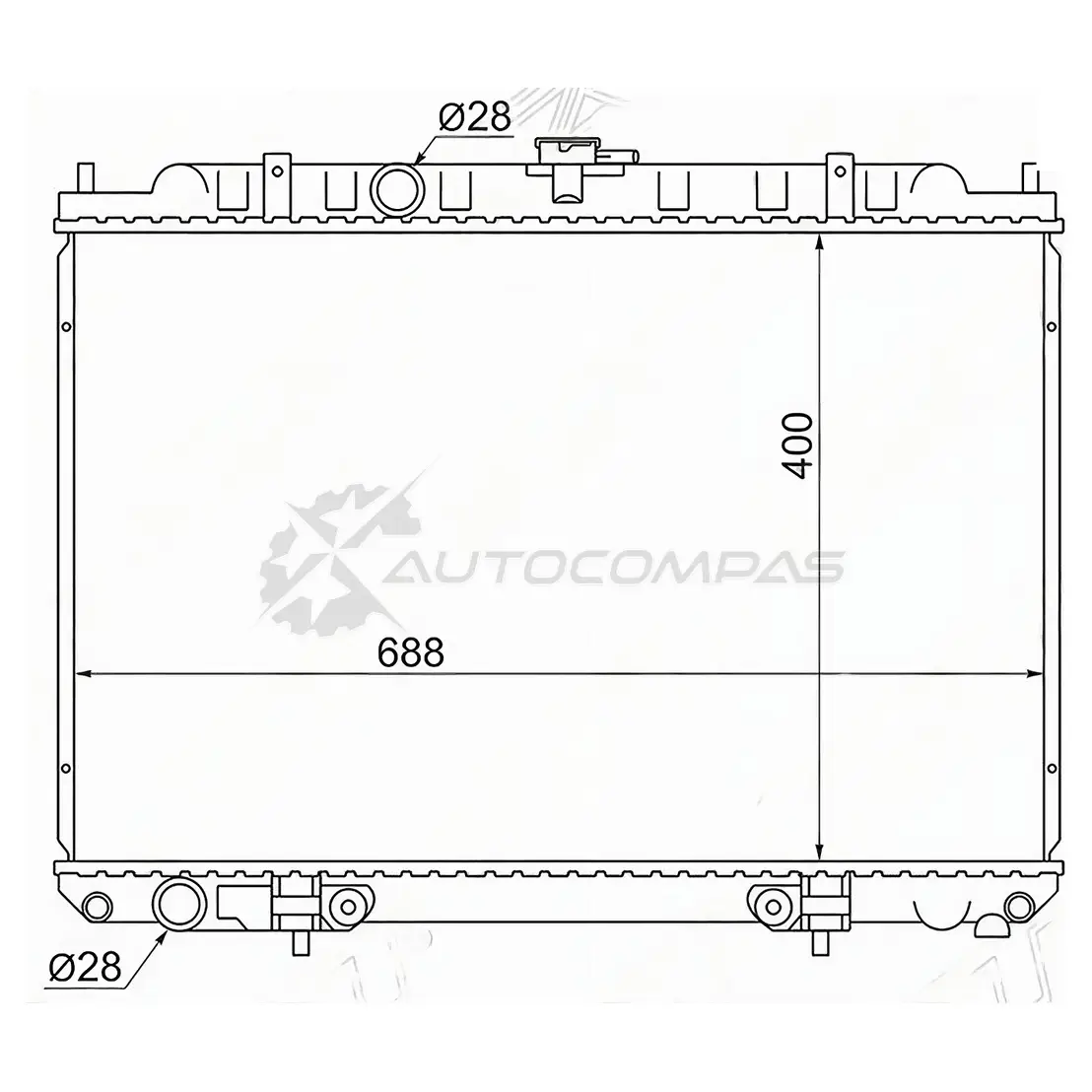 Радиатор NISSAN AVENIR/TINO V10 QG18EM/EXPERT QG18 98 SAT NS0003W11 1422815420 7SQD FF изображение 0