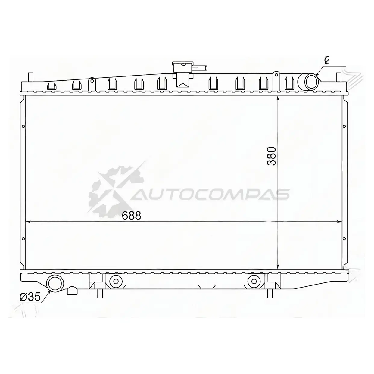 Радиатор NISSAN BLUEBIRD/ALTIMA U13 92-95 SAT 83 GYX9 NS000313 1422815427