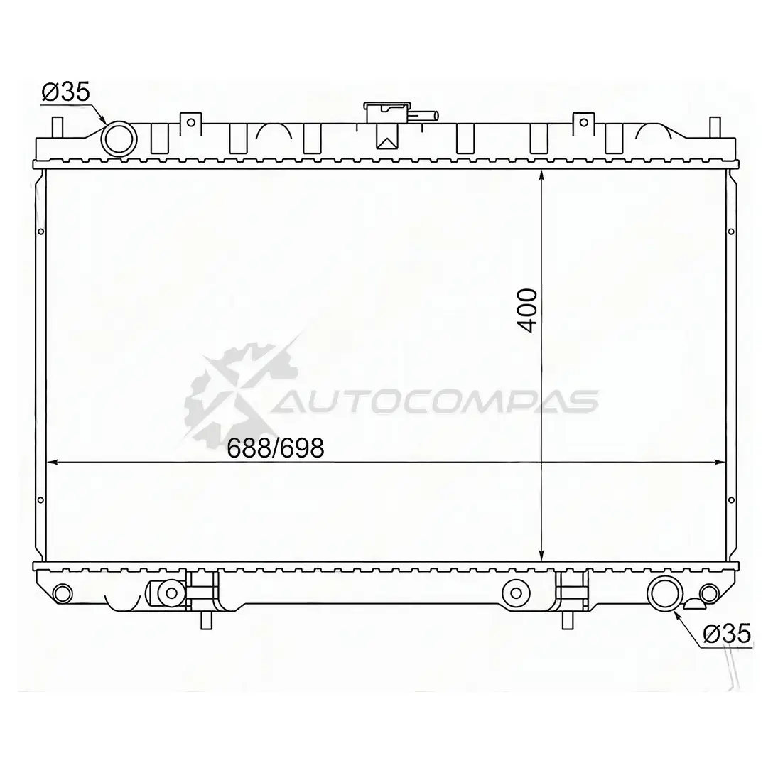 Радиатор NISSAN CEFIRO/MAXIMA/INFINITI I30/I35 2,0-3,0 99-03 SAT XLDB G NS0004332R 1422815436