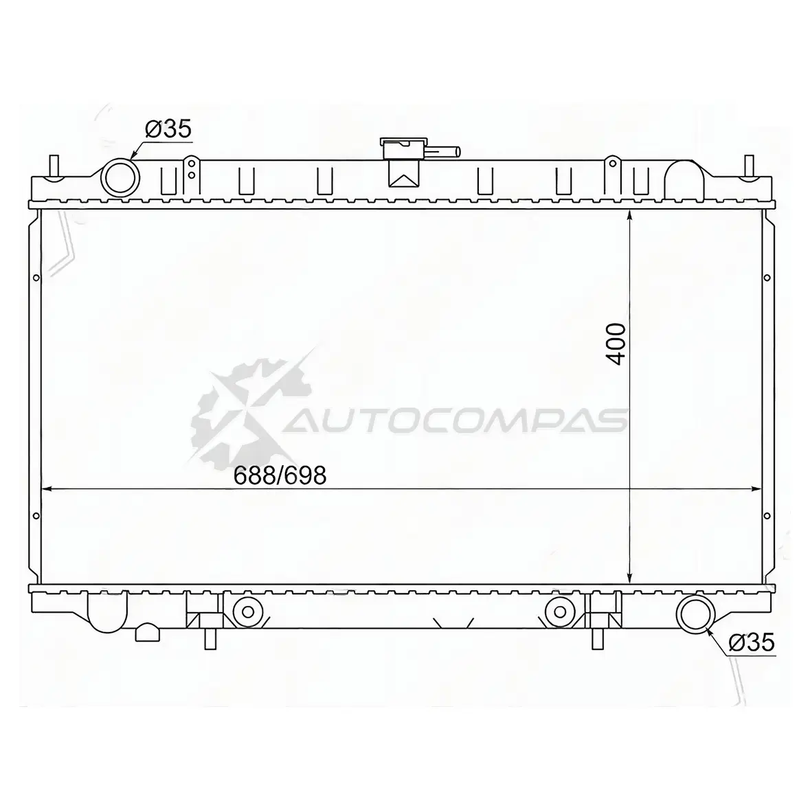 Радиатор NISSAN CEFIRO/MAXIMA/INFINITY I30 2.0/2.5/3.0 94-98 SAT SGNS000432 1422816922 2ESD 3N