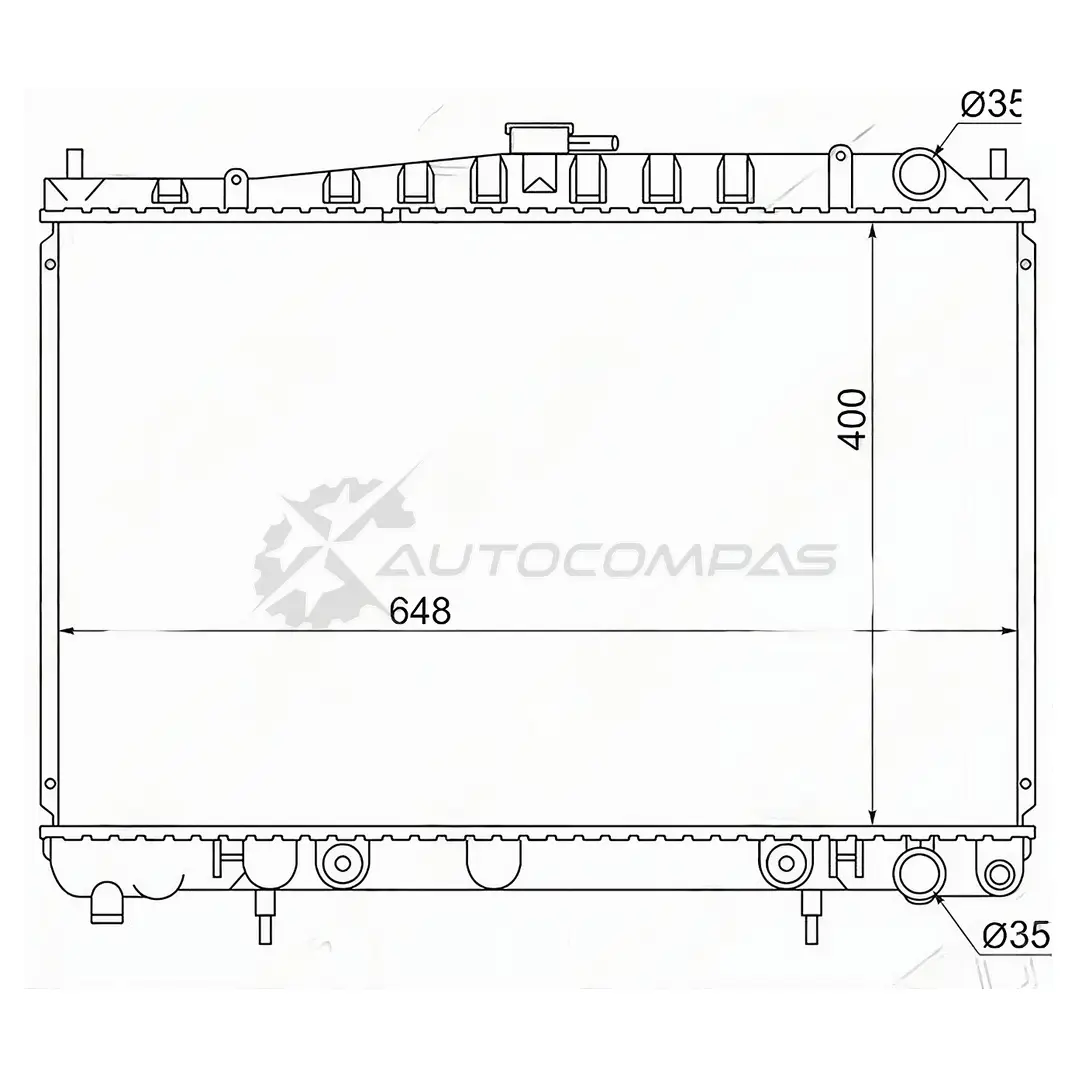 Радиатор NISSAN LAUREL C34/C35 97-03/SKYLINE R34 98-01/NISSAN STAGEA C34  96-01 SAT 6ZKO59 S 1422815448 NS0004C35 | Автокомпас