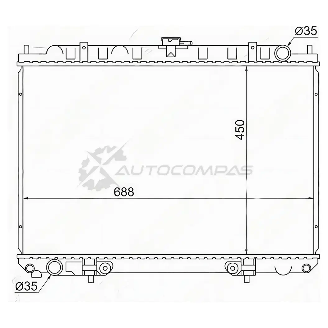 Радиатор NISSAN RNESSA(KA24DE)/PRESAGE/BASSARA/SERENA/LIBERTY/PREIRIE SR20/YD25 98-02 SAT SGNS000512 1422817045 Z2 41FL изображение 0