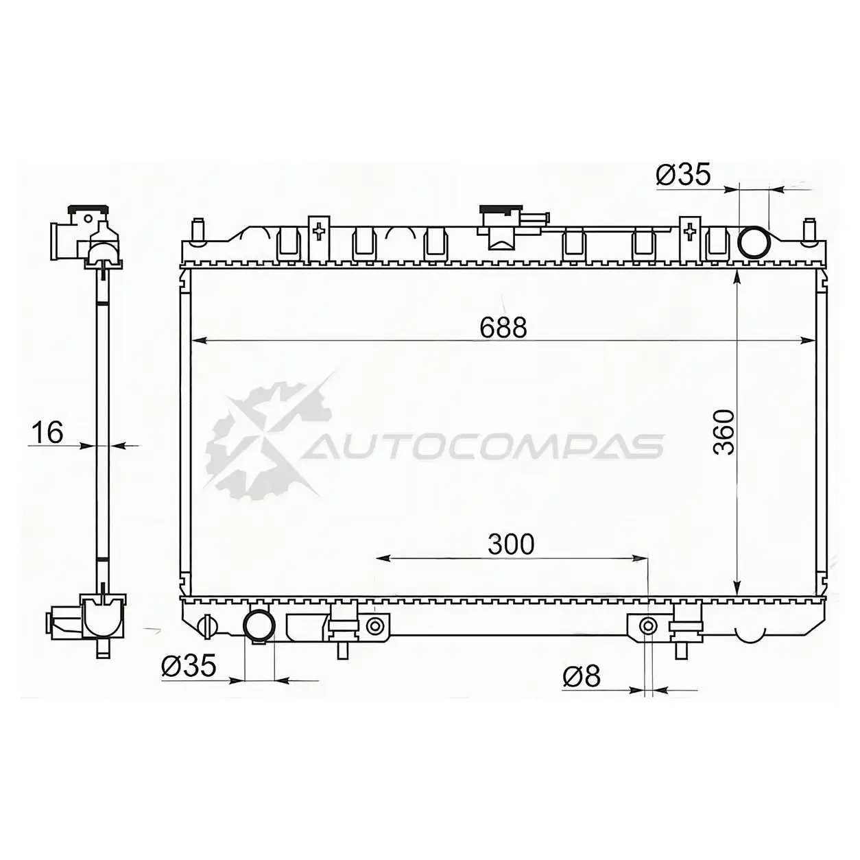 Радиатор NISSAN SUNNY B15/AD/WIGROAD Y11 98-05 YD22 SAT NS000116D 1422817210 G8U JL2Y изображение 0