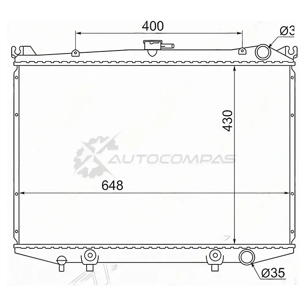 Радиатор NISSAN TERRANO/DATSUN/HARDBOY/PATHFINDER 3.0 91-95 GASOLINE SAT 9D GI4 NS000W21 1422815413