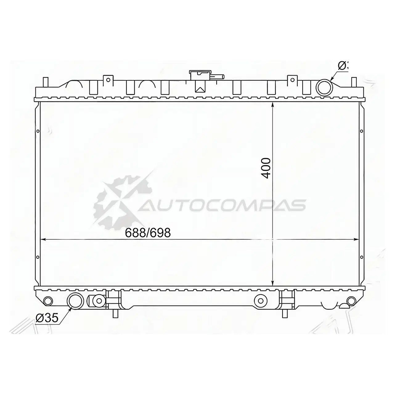 Радиатор NISSAN TINO SR20/AVENIR/EXPERT SR/YD20 98 SAT YPT ZL NS0008 1422815421 изображение 0