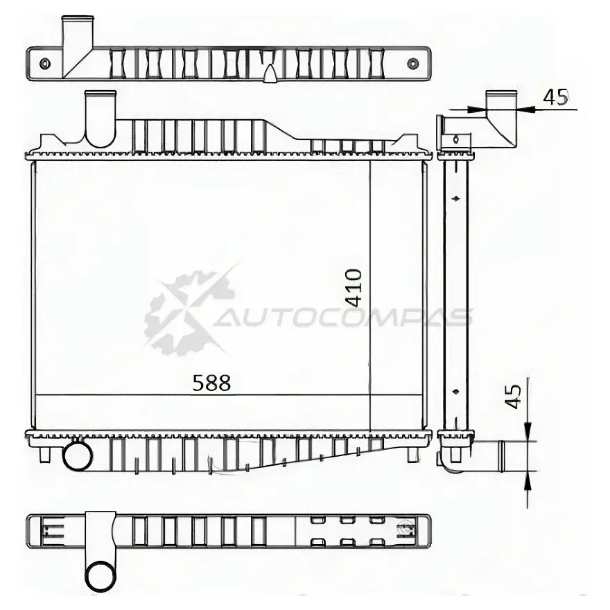 Радиатор NISSAN UD CONDOR 99- FE6 MK210 SAT 2 BN7W NS00016 1422818341 изображение 0