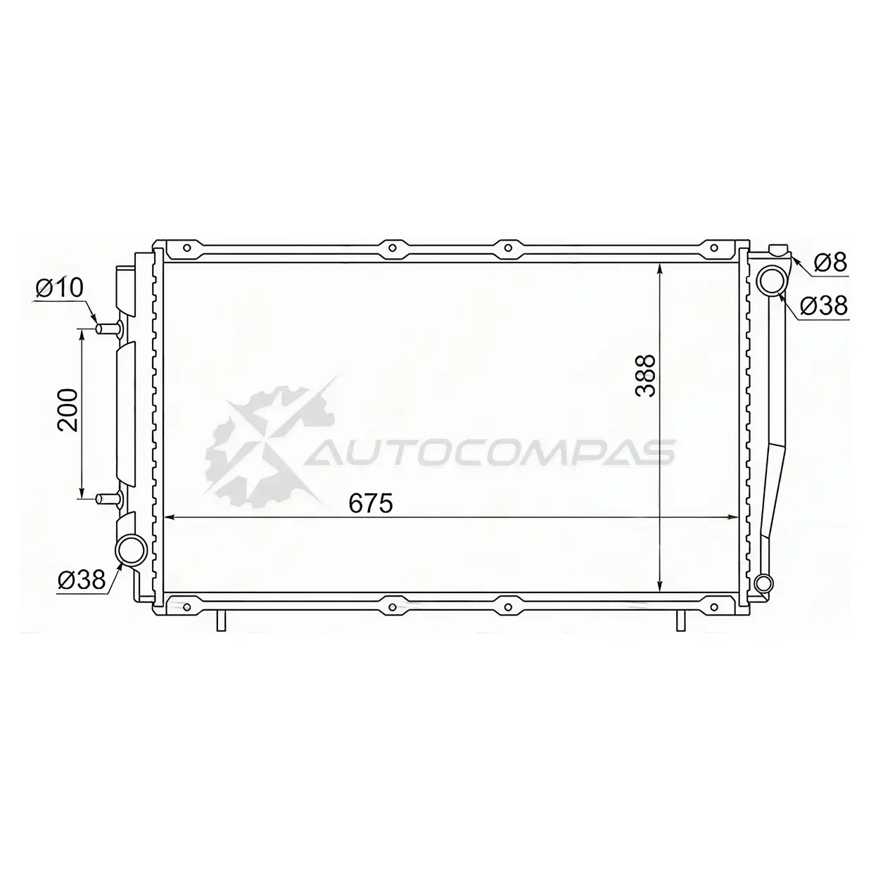 Радиатор SUBARU LEGACY 2.0 93-98/FORESTER SF5 EJ20 TURBO/IMPREZA TURBO 92-00 SAT R3YS 0 SB0003T 1422820356 изображение 0