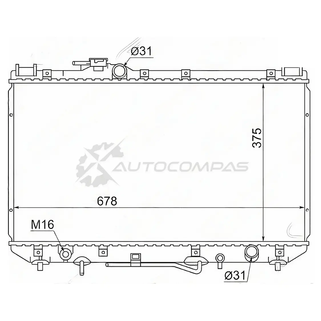 Радиатор Toyota CAMRY/VISTA 3S/4S 90-94 SAT TY0003SV30 WY8 T8 1422823911 изображение 0