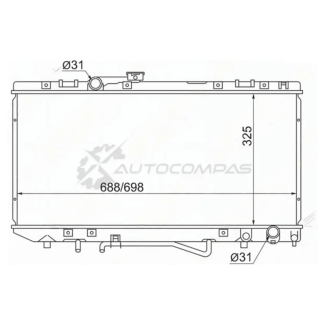 Радиатор Toyota CARINA ED/EXIV/CELICA 1.8/2.0 89-92 SAT 1422823921 TY0002ST180 G LRVXK
