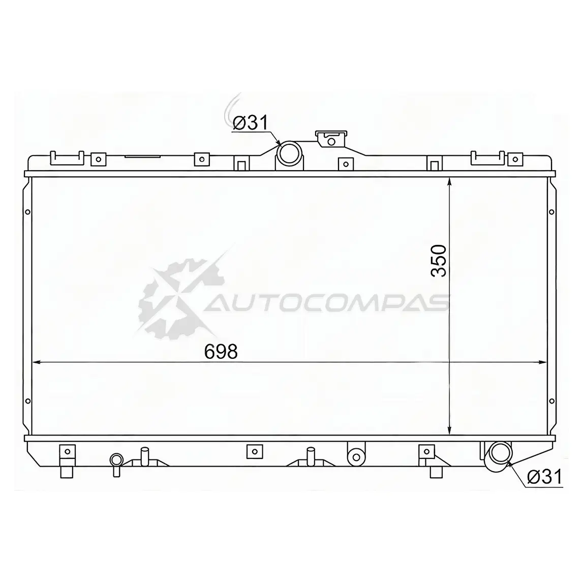 Радиатор Toyota COROLLA/SPRINTER 2C/3C 91-02 DIESEL SAT V5G RHV 1422823930 TY0001100D