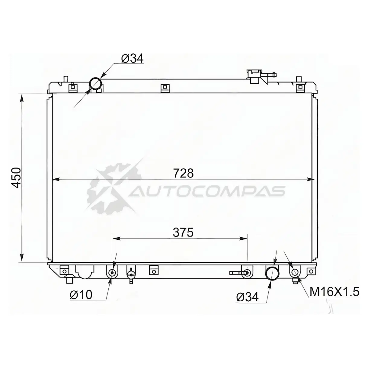 Радиатор Toyota HARRIER 98-03/KLUGER 00-07 2AZ SAT TY0003ACU10 1422823872 Z7 UWJ изображение 0