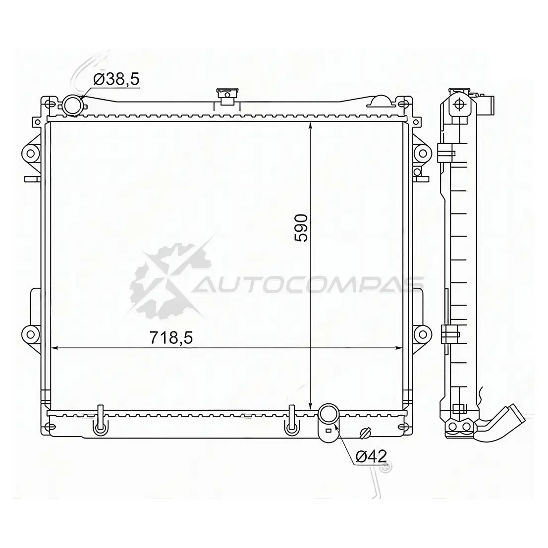 Радиатор Toyota LAND CRUISER 200/LEXUS LX570 2UZ-FE/1/3UR 07 SAT 1440989409 ST100050 KBC4TT W изображение 0