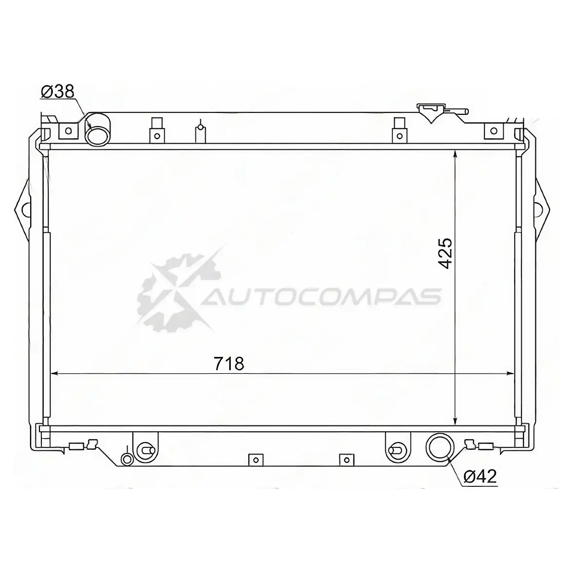 Радиатор Toyota LAND CRUISER 80 FZJ80 4.5 90-98 SAT 1422823880 3L 7RQ TY0009FZJ80 изображение 0