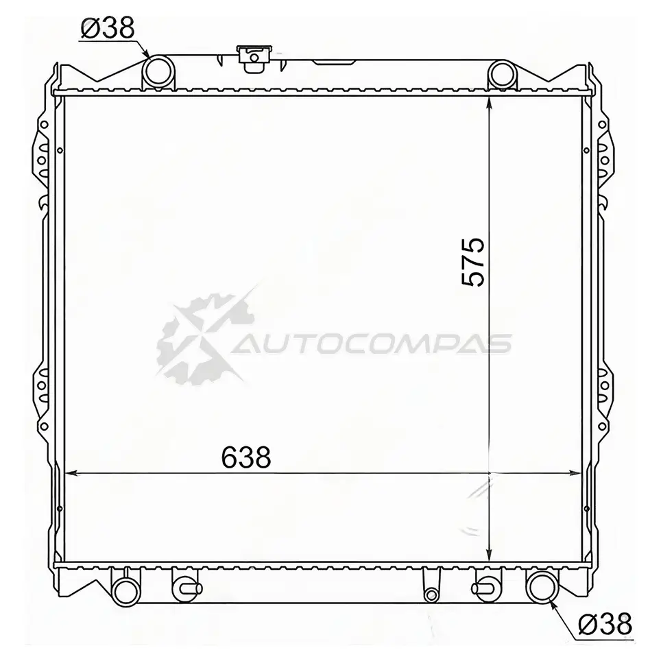 Радиатор Toyota LAND CRUISER PRADO/SURF/4-RUNNER KZ/KD 95-02 DIESEL SAT TY0008J95D 1422823881 TMCJ D